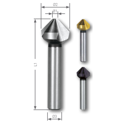Зенкер форма C 90° , 40,0 мм