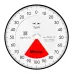 Індикатор годинникового типу, плоска задня панель, версія ISO 2901AB-10
