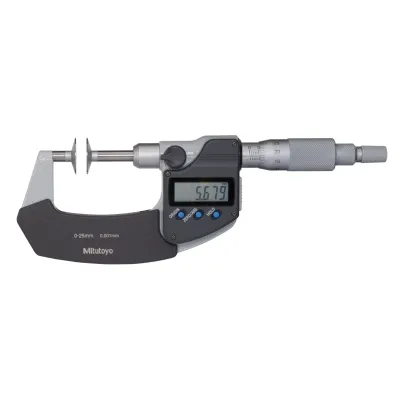 Digitale Bügelmessschraube für Zahnweitenmessungen, IP65 369-250-30