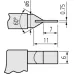 Цифровой микрометр с узкими измерительными гранями, лезвие = 0,75 мм 422-331-30