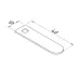 Federblättchen L = 40 mm, Breite 10 mm K550320