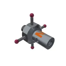 5-Wege-Taster M2, Kugel Rubin, ∅ 1 mm