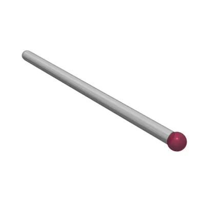 Taster für Halter, Kugel Rubin, ∅ 2 mm