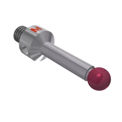 Taster M4, Kugel Rubin, ∅ 4 mm