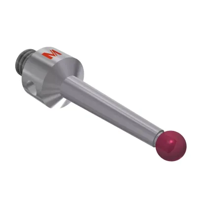 Taster M4, Schaft konisch, Kugel Rubin, ∅ 3 mm
